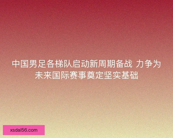 中国男足各梯队启动新周期备战 力争为未来国际赛事奠定坚实基础